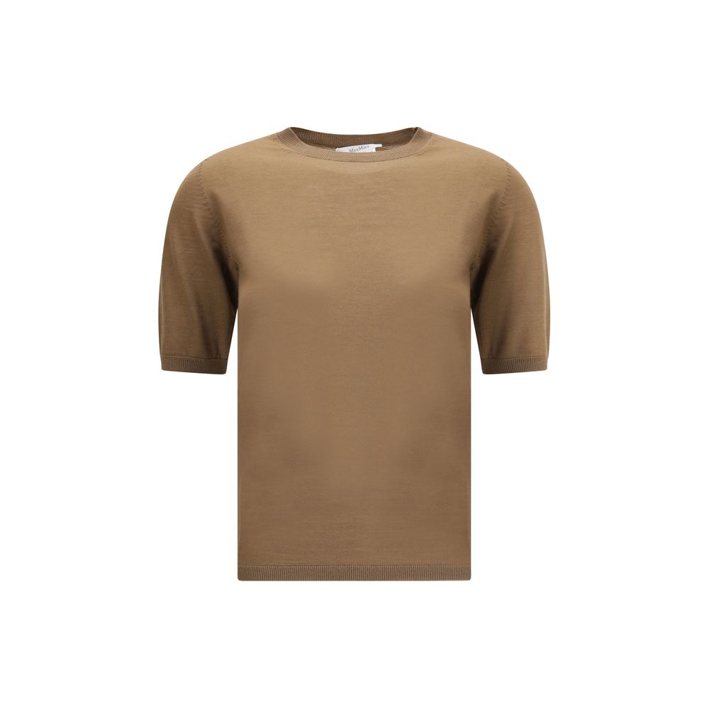 Max Mara Brown Fleece Wool Top Max Mara