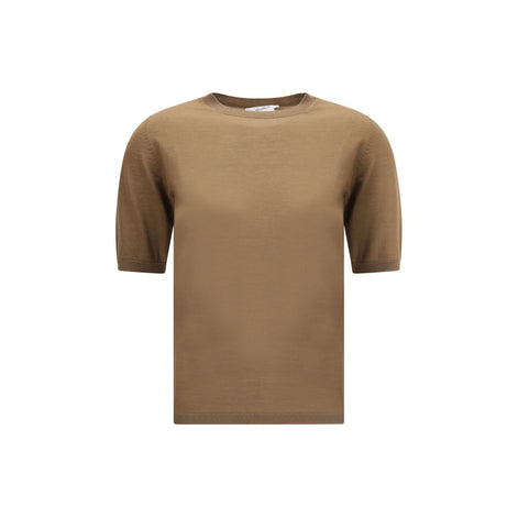Max Mara Brown Fleece Wool Top Max Mara