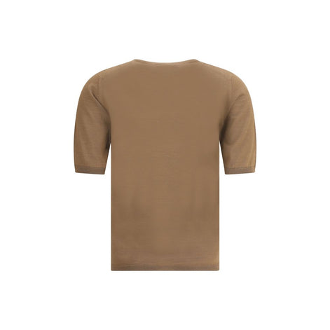 Max Mara Brown Fleece Wool Top Max Mara