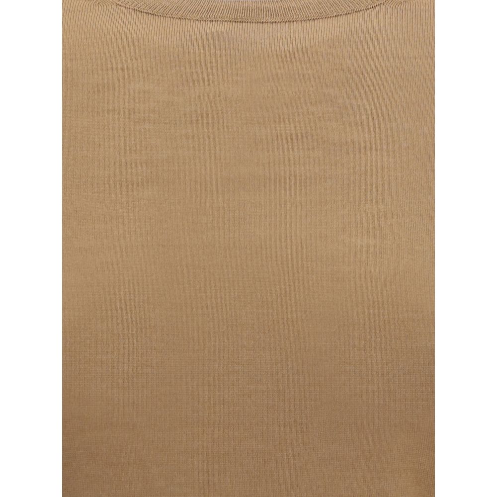 Max Mara Brown Fleece Wool Top Max Mara