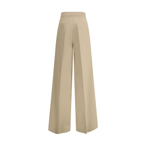 Max Mara Beige Cotton Casual Pants Max Mara