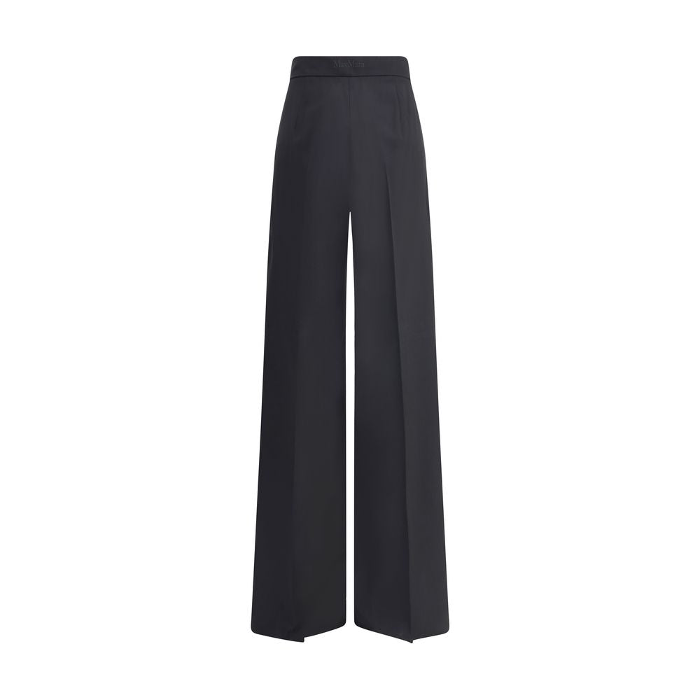 Max Mara Black Fleece Wool Casual Pants Max Mara