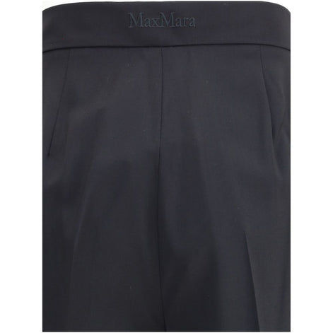 Max Mara Black Fleece Wool Casual Pants Max Mara
