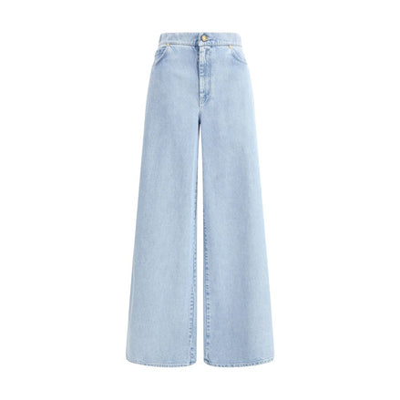 Max Mara Light Blue Cotton Jeans Denim Max Mara