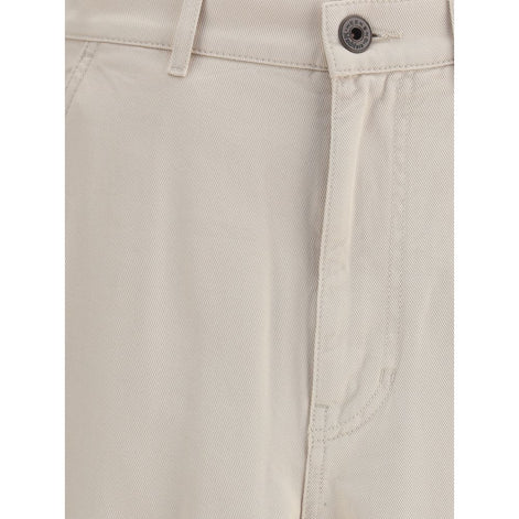 Max Mara Cream Cotton Cargo Pants Max Mara