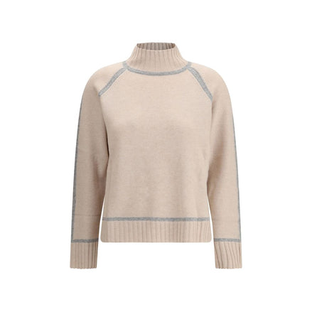 Max Mara Beige Wool Turtleneck Max Mara