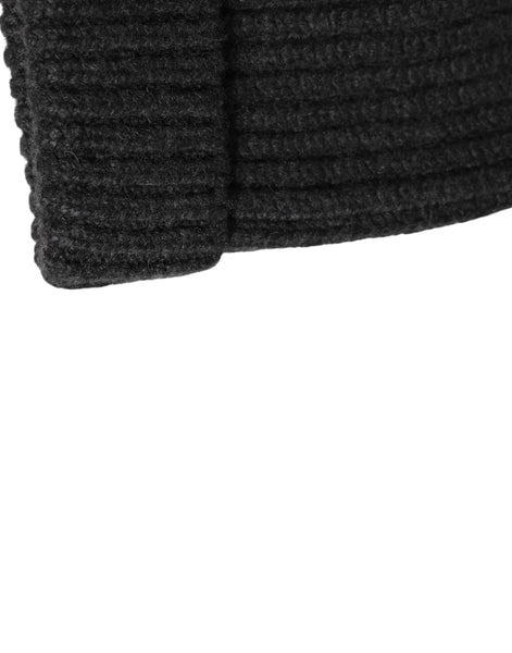 Dolce & Gabbana Black Cashmere Knitted Beanie Men Capello Hat Dolce & Gabbana