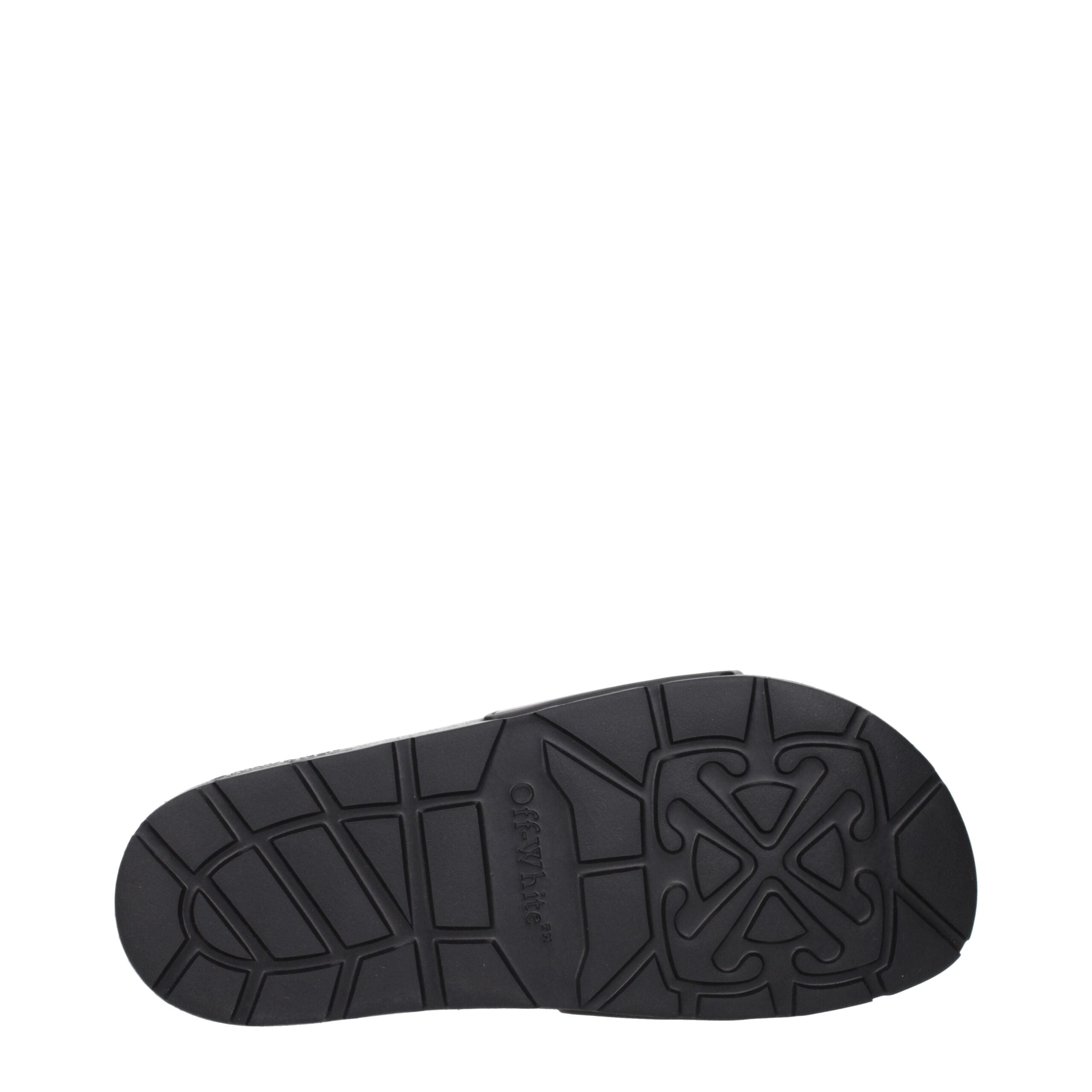 Off-White Black Cotton Slippers Off-White