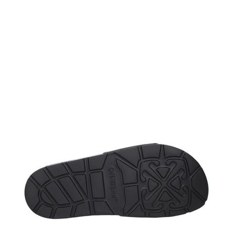 Off-White Black Cotton Slippers Off-White