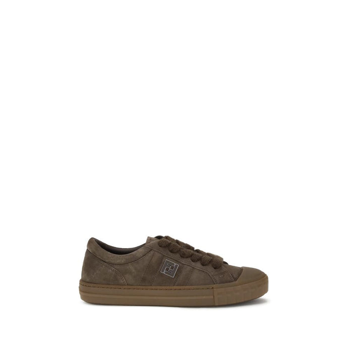 Fendi Brown Rubber Low Top Sneakers Fendi