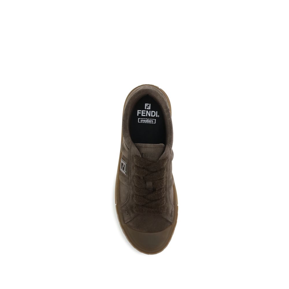 Fendi Brown Rubber Low Top Sneakers Fendi