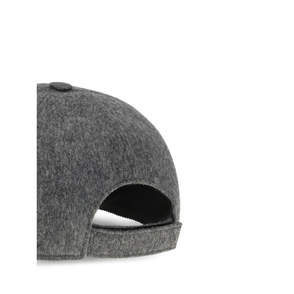 Fendi Gray Wool Cap (Baseball Hat) Fendi