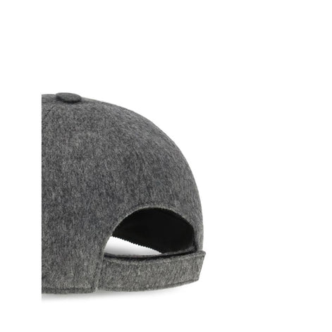 Fendi Gray Wool Cap (Baseball Hat) Fendi