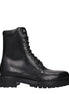 Off-White Black Leather Ankle Boots Off-White