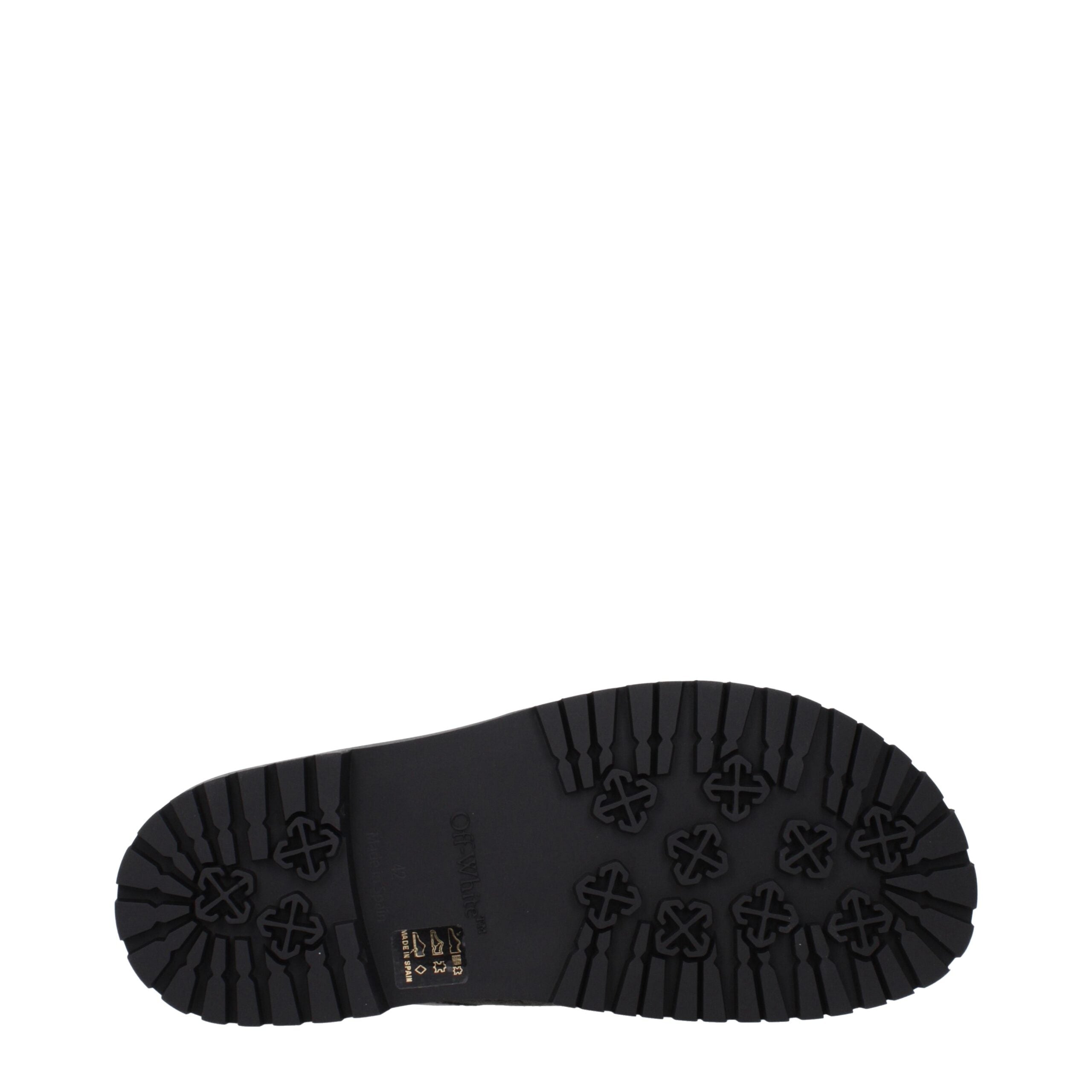 Off-White Green Fabric Flat Sandals Off-White