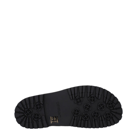 Off-White Green Fabric Flat Sandals Off-White