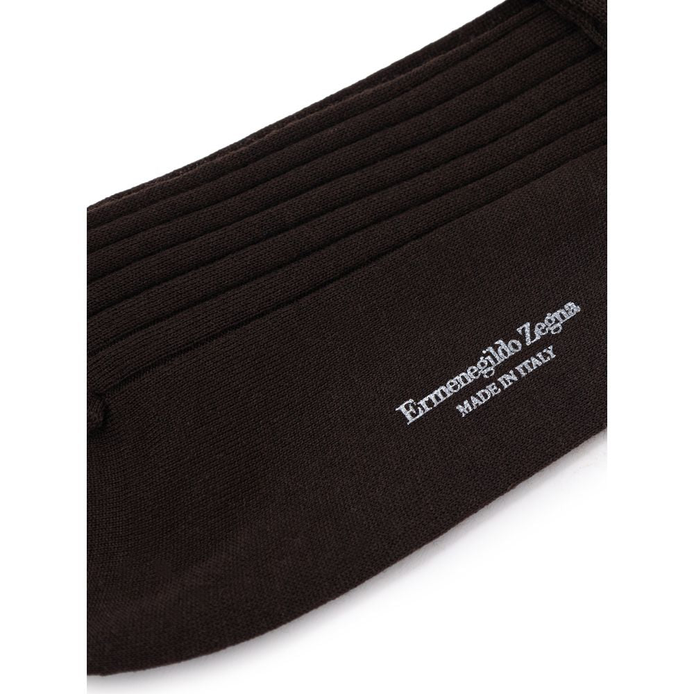 ZEGNA Brown Wool Socks ZEGNA