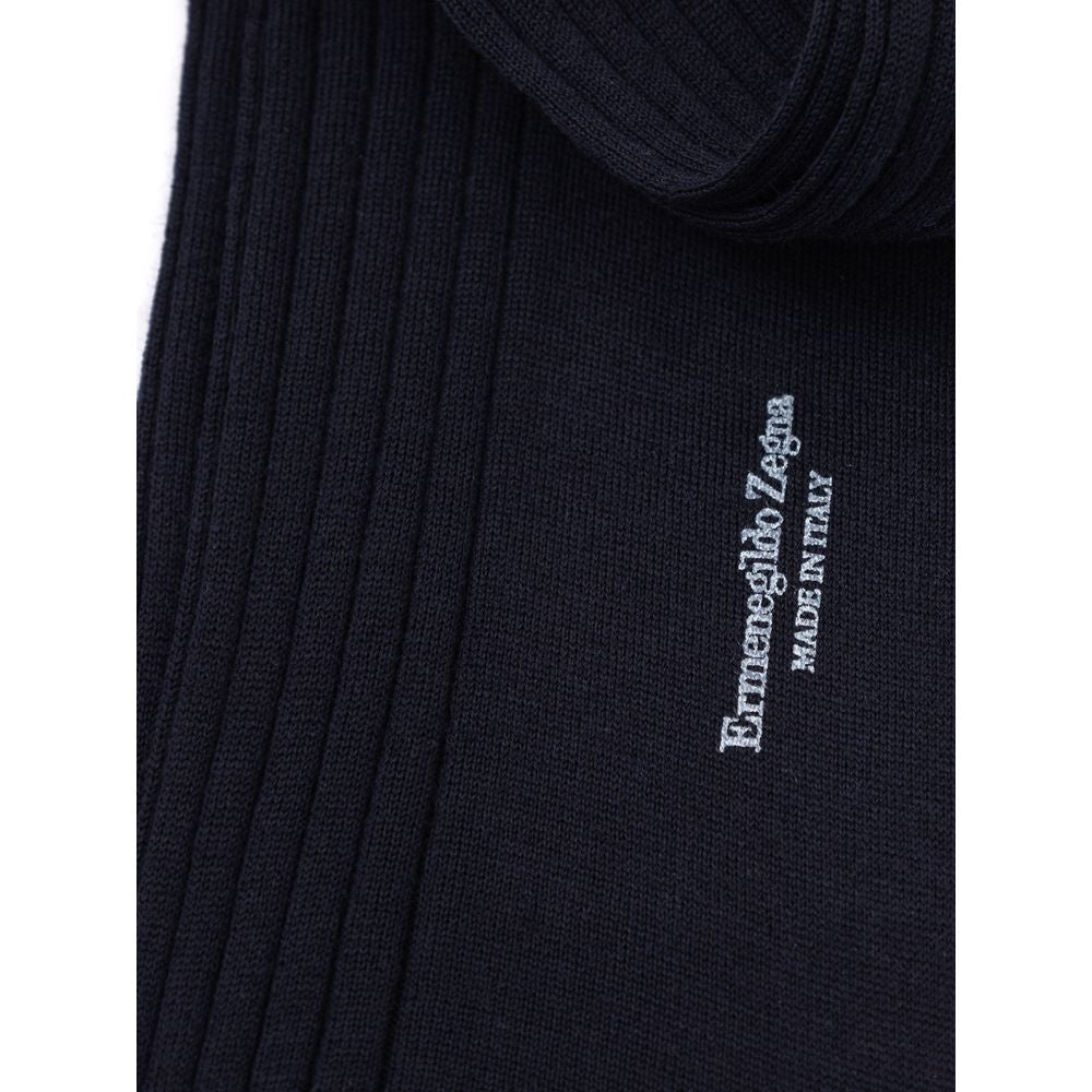 ZEGNA Navy Blue Wool Socks ZEGNA