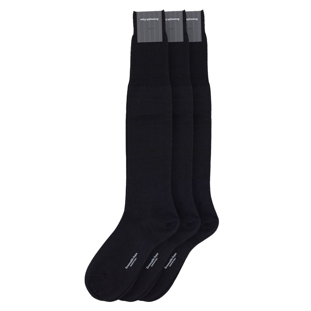 ZEGNA Black Wool Socks ZEGNA