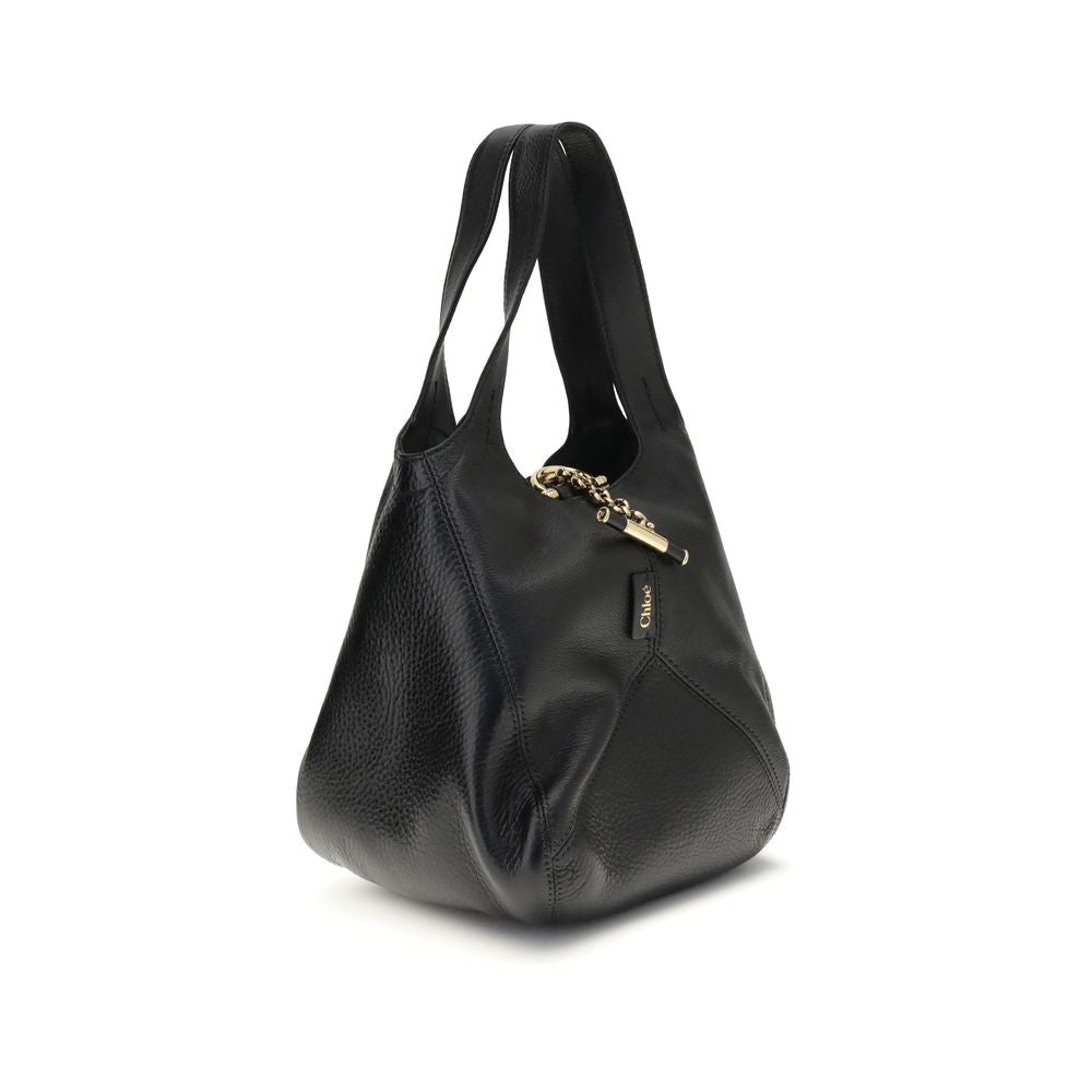 Sac bandoulière Chloé en cuir de buffle noir