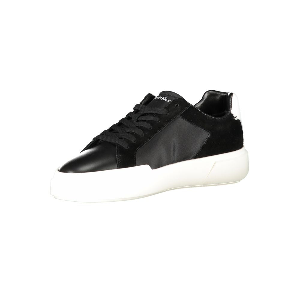 Calvin Klein Black Leather Men Sneaker Calvin Klein
