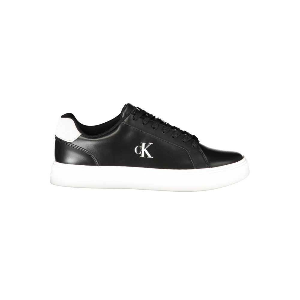 Calvin Klein Black Leather Men Sneaker Calvin Klein
