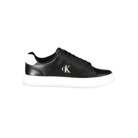 Calvin Klein Black Leather Men Sneaker Calvin Klein