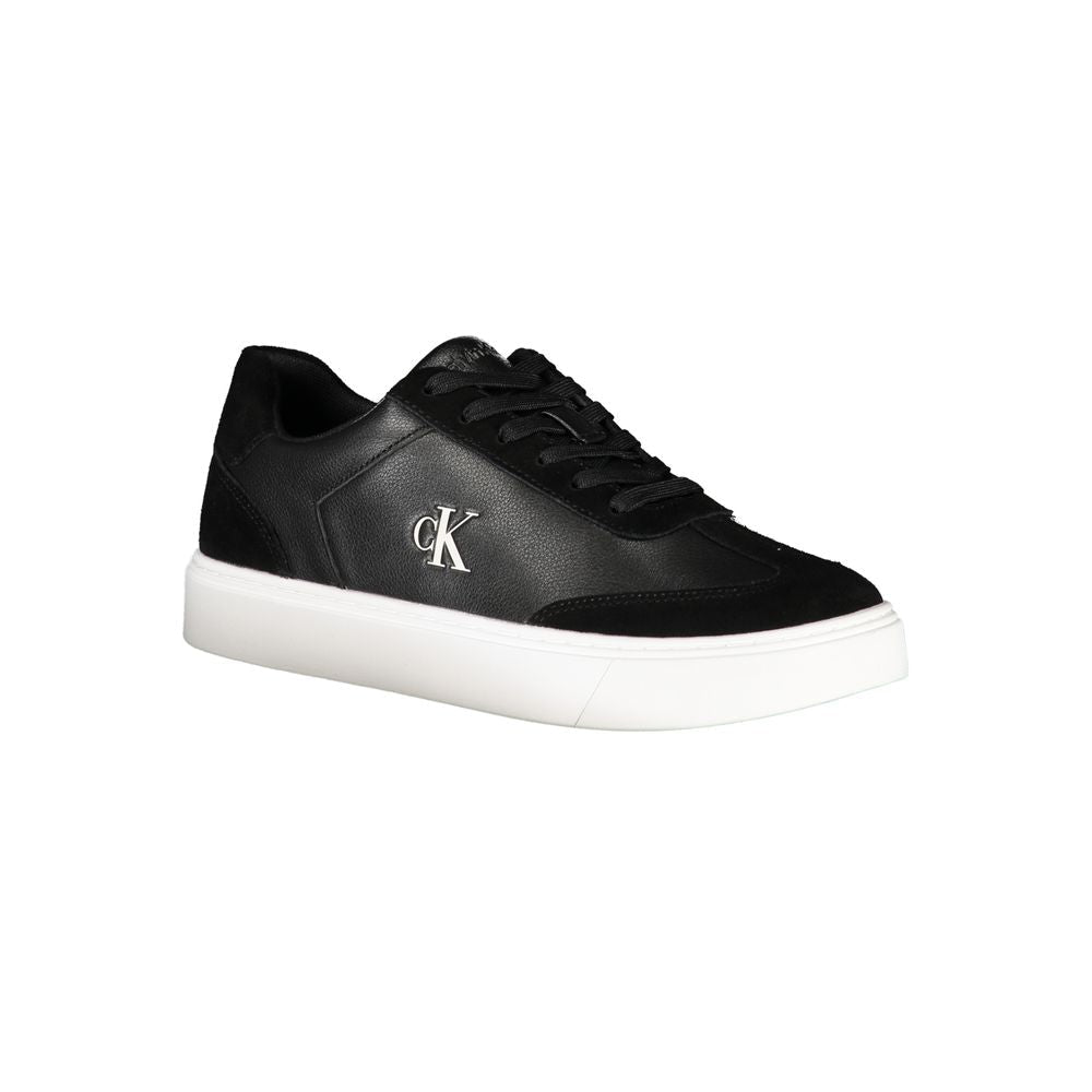 Calvin Klein Black Leather Men Sneaker Calvin Klein