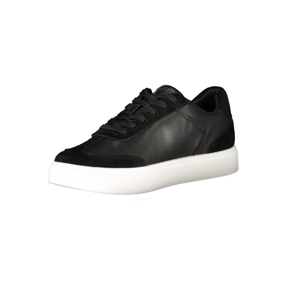 Calvin Klein Black Leather Men Sneaker Calvin Klein
