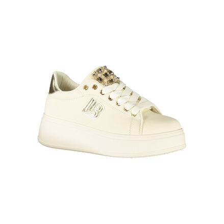 Laura Biagiotti Beige Polyester Women Sneaker Laura Biagiotti
