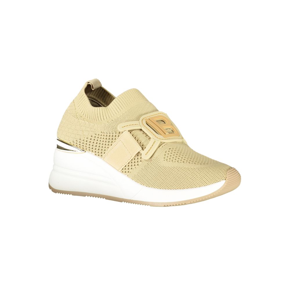 Laura Biagiotti Beige Polyester Women Sneaker Laura Biagiotti