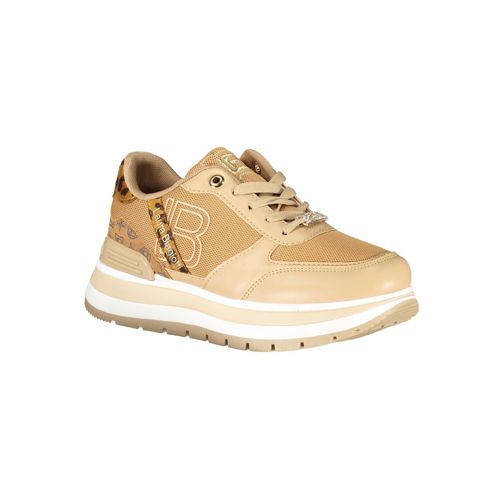 Laura Biagiotti Brown Polyester Women Sneaker Laura Biagiotti