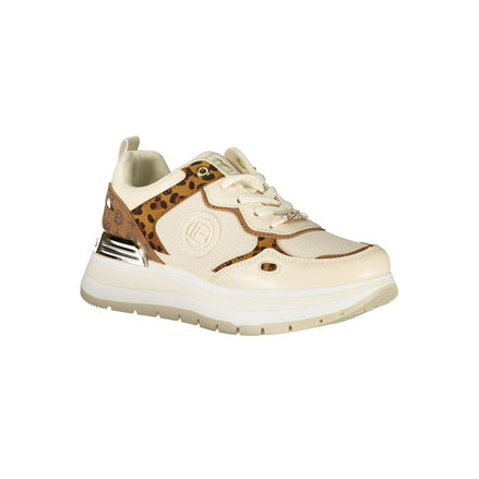 Laura Biagiotti Beige Polyester Women Sneaker Laura Biagiotti