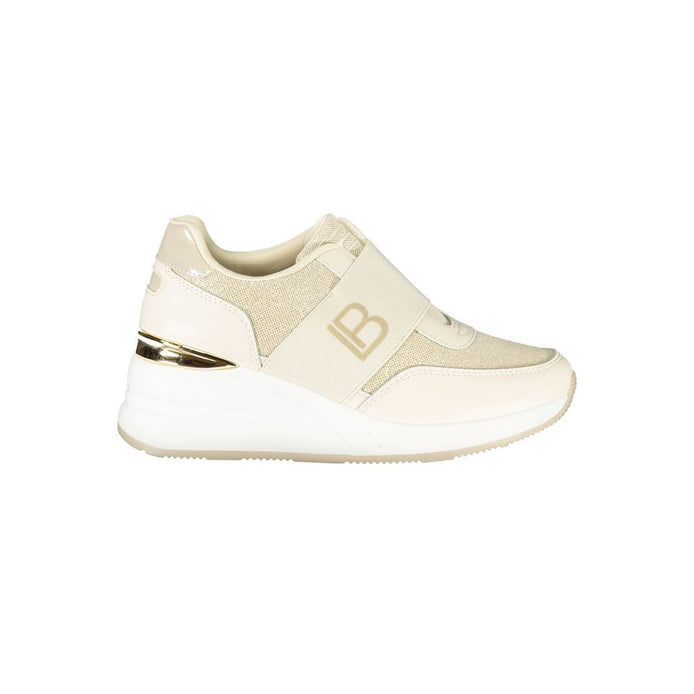 Laura Biagiotti Beige Polyester Women Sneaker Laura Biagiotti