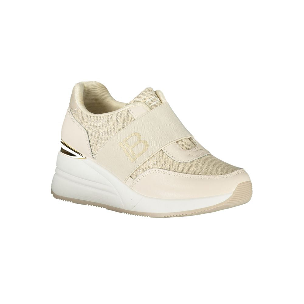 Laura Biagiotti Beige Polyester Women Sneaker Laura Biagiotti