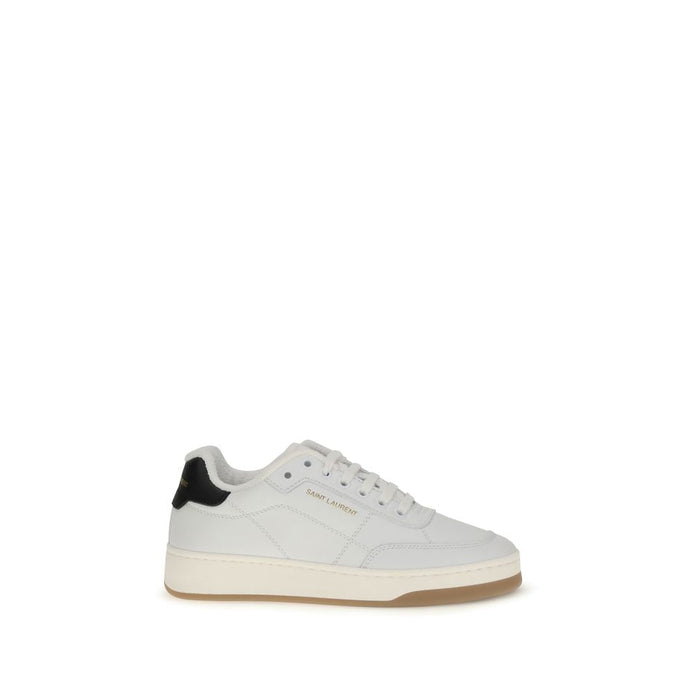 Saint Laurent White Calf Leather Bos Taurus Low Top Sneakers Saint Laurent
