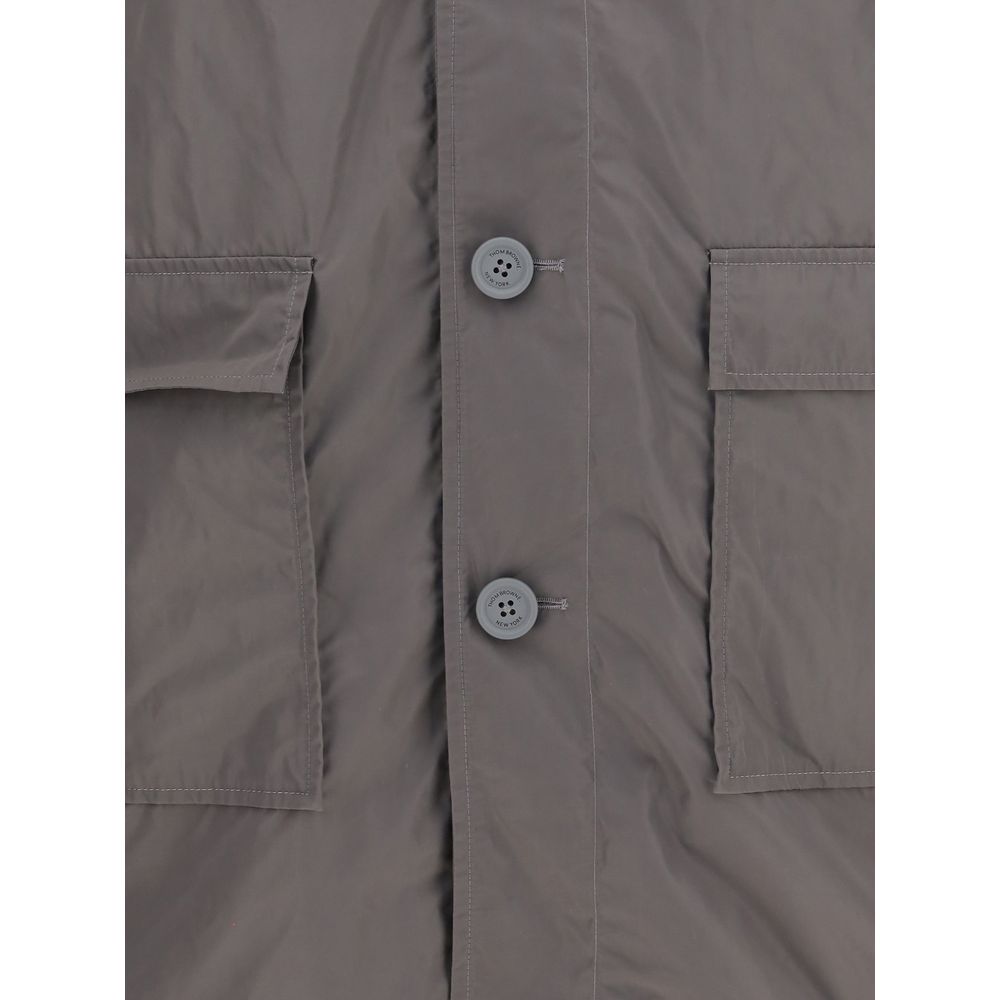 Thom Browne Brown Polyester Trench Coat Thom Browne