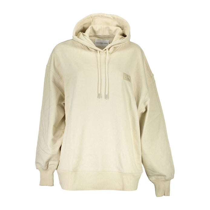 Calvin Klein Beige Cotton Women Hoodie Calvin Klein