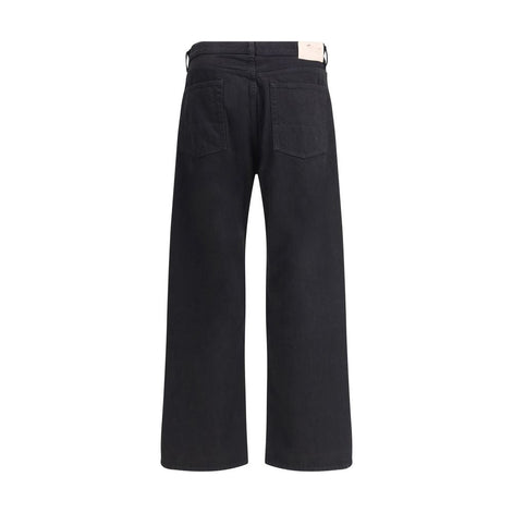Our Legacy Black Cotton Straight-Leg Jeans
