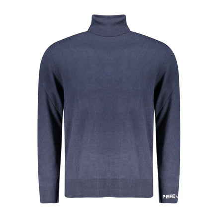 Pepe Jeans Blue Cotton Men Sweater Turtleneck Pepe Jeans