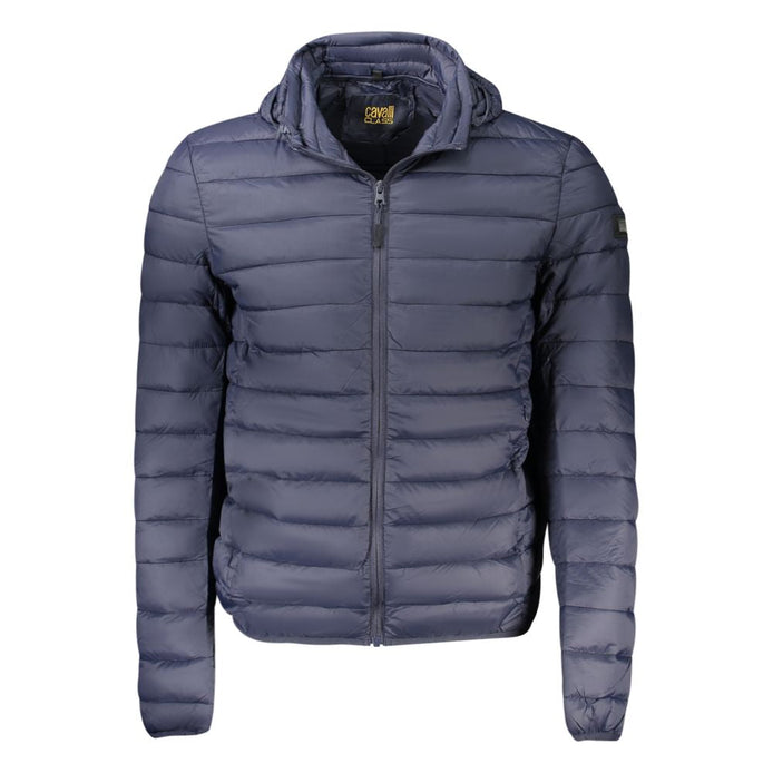 Cavalli Class Blu Polyester Men Jacket Cavalli Class