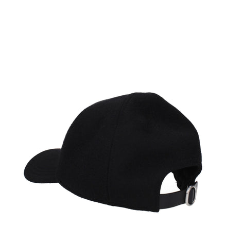 Jil Sander Black Cashmere Cap (Baseball Hat) Jil Sander