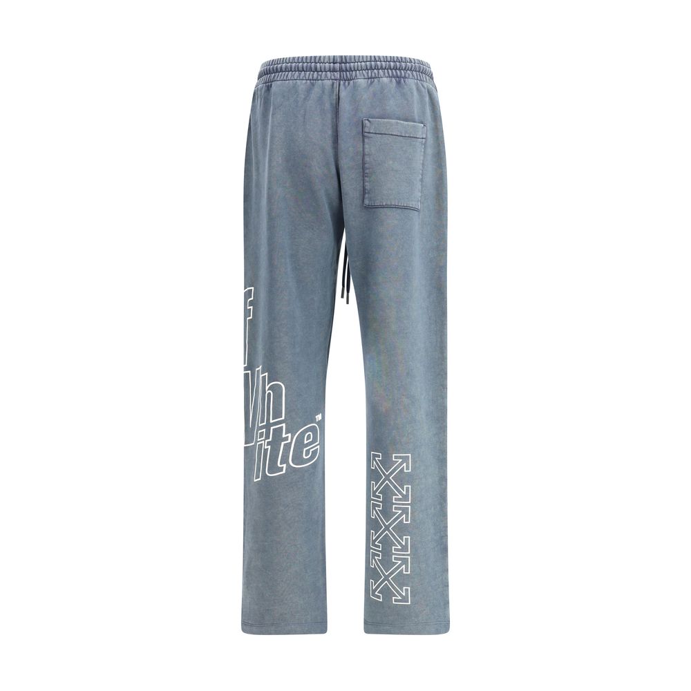 Off-White Blue Cotton Joggers (Workout Pants) Off-White