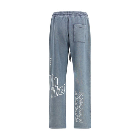 Off-White Blue Cotton Joggers (Workout Pants) Off-White