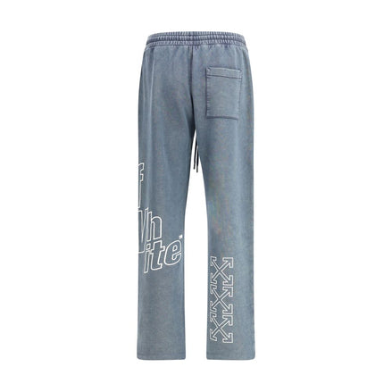Off-White Blue Cotton Joggers (Workout Pants) Off-White