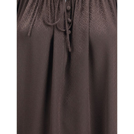 Burberry braune Seidenbluse