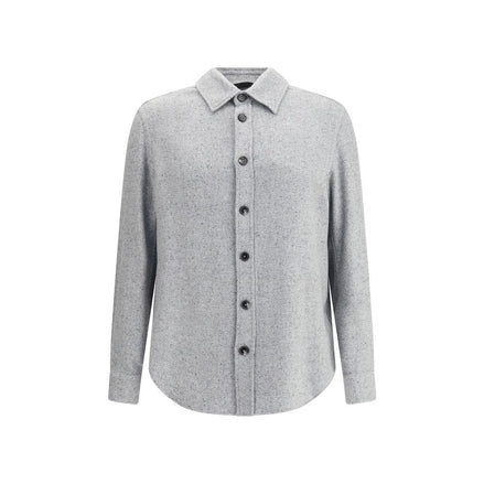 ZEGNA Gray Cashmere Dress Shirt ZEGNA