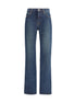 Saint Laurent Blue Cotton Straight-Leg Jeans Saint Laurent