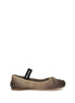 Miu Miu Brown Calf Leather Bos Taurus Ballet Flats Miu Miu