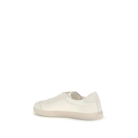Prada Cream Polyamide Low Top Sneakers